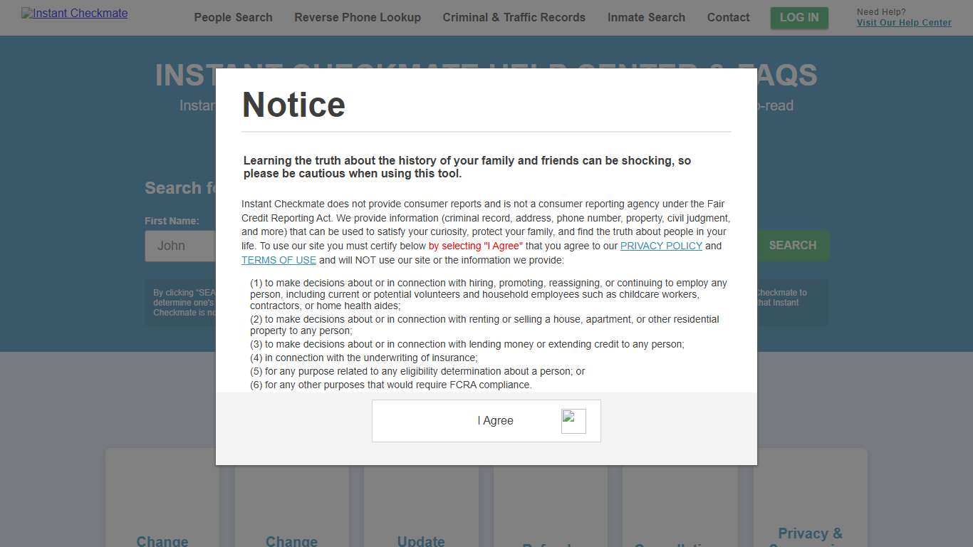 Instant Checkmate Help Center & FAQs
